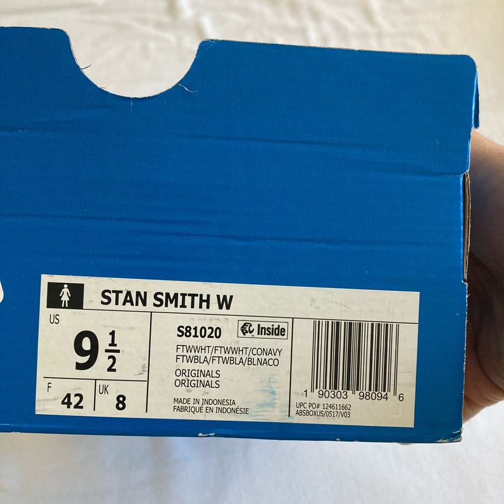 NWB blue Stan Smith sneakers, size 9.5. - Picture 2 of 9
